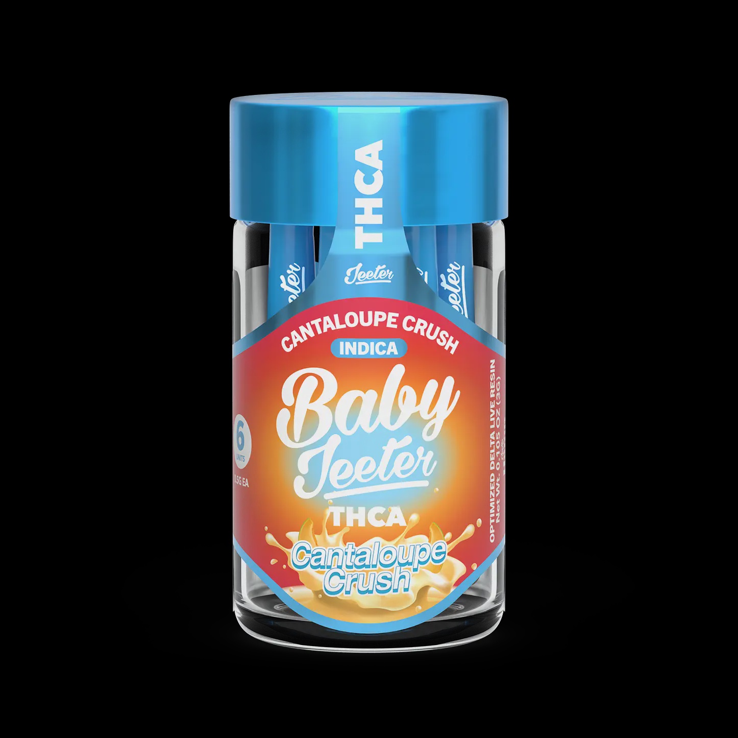 Baby Jeeter THCa Infused Prerolls 6 pcs / Cantaloupe Crush